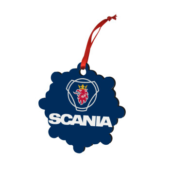 Scania, Christmas ornament snowflake wooden 7.5cm