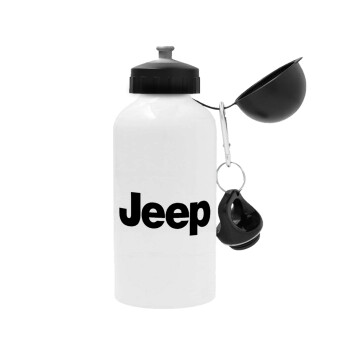 Jeep, Metal water bottle, White, aluminum 500ml