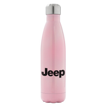 Jeep, Metal mug thermos Pink Iridiscent (Stainless steel), double wall, 500ml