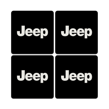 Jeep, ΣΕΤ 4 Σουβέρ ξύλινα τετράγωνα (9cm)