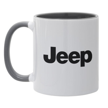Jeep, Κούπα χρωματιστή γκρι, κεραμική, 330ml