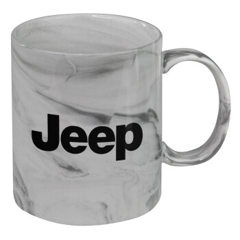 Jeep, Κούπα κεραμική, marble style (μάρμαρο), 330ml