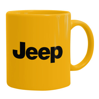 Jeep, Ceramic coffee mug yellow, 330ml (1pcs)