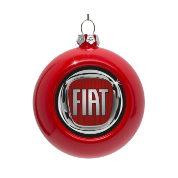 FIAT, Red Christmas tree ornament bauble 8cm