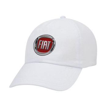 FIAT, Καπέλο Ενηλίκων Baseball Λευκό 5-φύλλο (POLYESTER, ΕΝΗΛΙΚΩΝ, UNISEX, ONE SIZE)