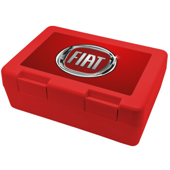 FIAT, Παιδικό δοχείο κολατσιού ΚΟΚΚΙΝΟ 185x128x65mm (BPA free πλαστικό)