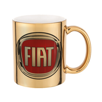 FIAT, Mug ceramic, gold mirror, 330ml