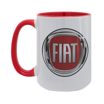 FIAT, Κούπα Mega 15oz, κεραμική Κόκκινη, 450ml
