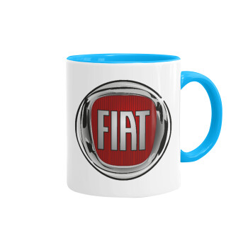 FIAT, Mug colored light blue, ceramic, 330ml
