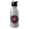 Metallic Silver with straw (600ml)