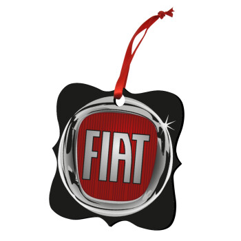 FIAT, Christmas ornament polygon wooden 7.5cm