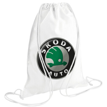 SKODA, Backpack pouch GYMBAG white (28x40cm)