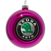 Purple Christmas tree ornament bauble 8cm