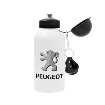 Peugeot, Metal water bottle, White, aluminum 500ml