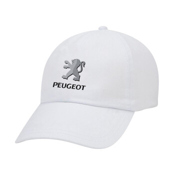 Peugeot, Καπέλο Ενηλίκων Baseball Λευκό 5-φύλλο (POLYESTER, ΕΝΗΛΙΚΩΝ, UNISEX, ONE SIZE)