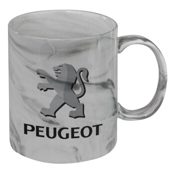 Peugeot, Κούπα κεραμική, marble style (μάρμαρο), 330ml