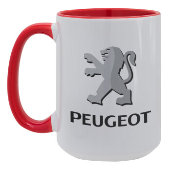 Peugeot, Κούπα Mega 15oz, κεραμική Κόκκινη, 450ml