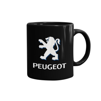 Peugeot, Mug black, ceramic, 330ml