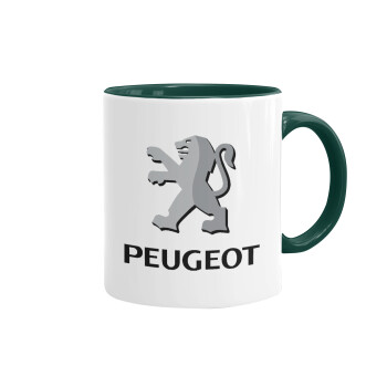 Peugeot, Mug colored green, ceramic, 330ml
