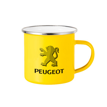 Peugeot, Yellow Enamel Metallic Cup 360ml