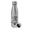 Metallic water bottle, stainless steel, 750ml