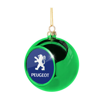 Peugeot, Green Christmas tree ornament ball 8cm