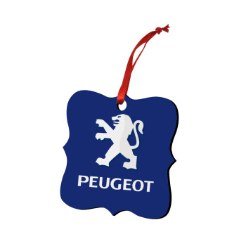 Peugeot, Christmas ornament polygon wooden 7.5cm