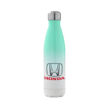 HONDA, Μεταλλικό παγούρι θερμός Πράσινο/Λευκό (Stainless steel), διπλού τοιχώματος, 500ml