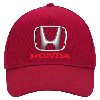 HONDA, Adult Ultimate Hat RED, (100% COTTON DRILL, ADULT, UNISEX, ONE SIZE)