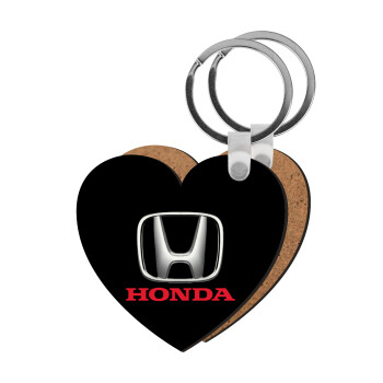 HONDA, Μπρελόκ Ξύλινο καρδιά MDF