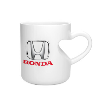 HONDA, Κούπα καρδιά λευκή, κεραμική, 330ml