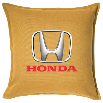 HONDA, Sofa cushion YELLOW 50x50cm includes filling