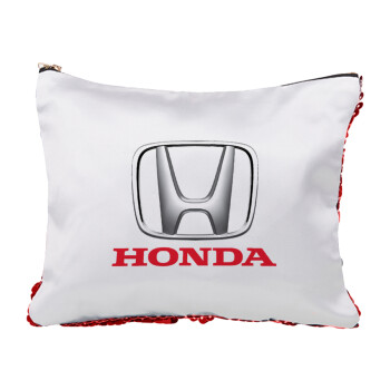 HONDA, Red sequin cosmetic bag