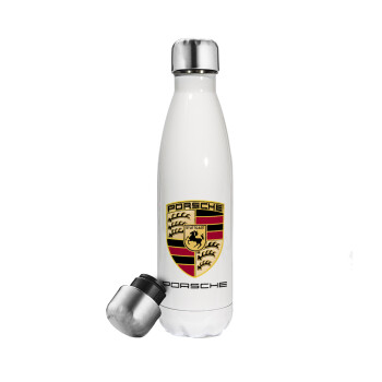Porsche, Metal mug thermos White (Stainless steel), double wall, 500ml