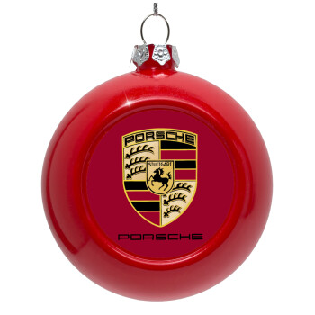 Porsche, Red Christmas tree ornament bauble 8cm