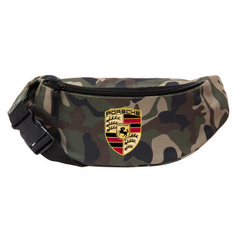 Porsche, Unisex waist bag (banana) in Jungle camouflage color with 2 pockets