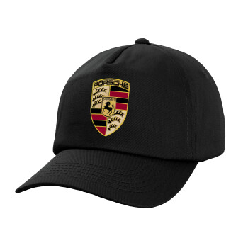 Porsche, Adult Baseball Cap, 100% Cotton, Black (COTTON, ADULT, UNISEX, ONE SIZE)