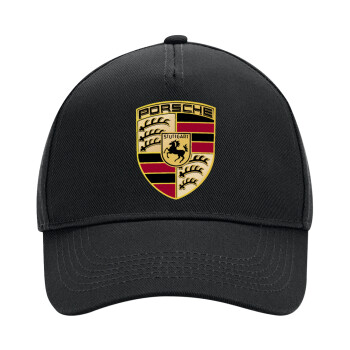 Porsche, Adult Ultimate Hat BLACK, (100% COTTON DRILL, ADULT, UNISEX, ONE SIZE)