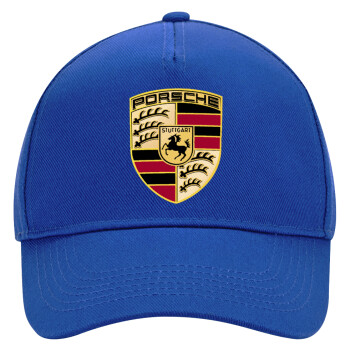 Porsche, Ultimate Adult Hat BLUE, (100% COTTON DRILL, ADULT, UNISEX, ONE SIZE)