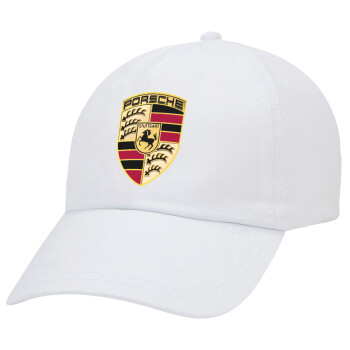 Porsche, Καπέλο Ενηλίκων Baseball Λευκό 5-φύλλο (POLYESTER, ΕΝΗΛΙΚΩΝ, UNISEX, ONE SIZE)