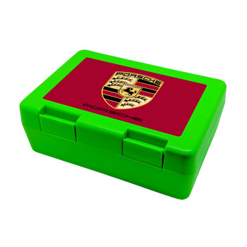 Porsche, Children's cookie container GREEN 185x128x65mm (BPA free plastic)