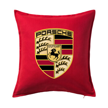 Porsche, Sofa cushion RED 50x50cm includes filling