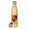 Glitter gold stainless steel thermos bottle, double-walled, 500ml