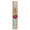 Easter Set, wooden keychain & aromatic flat Easter candle (30cm) (TURQUOISE)