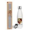 Easter candle, metallic white thermos bottle (500ml) & aromatic flat candle (30cm) (GRAY)