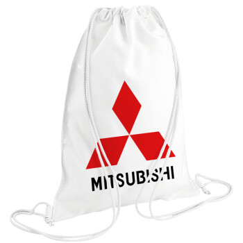 mitsubishi, Backpack pouch GYMBAG white (28x40cm)