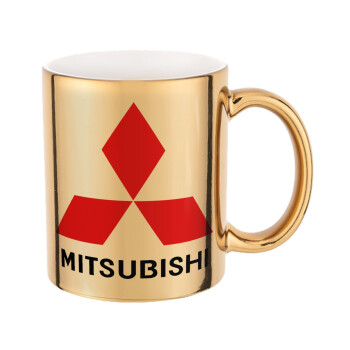 mitsubishi, Mug ceramic, gold mirror, 330ml