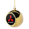 Golden Christmas tree ball ornament 8cm