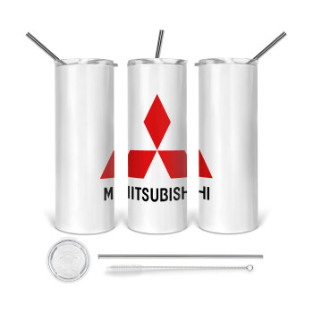 mitsubishi, 360 Eco friendly stainless steel tumbler 600ml, with metal straw & cleaning brush