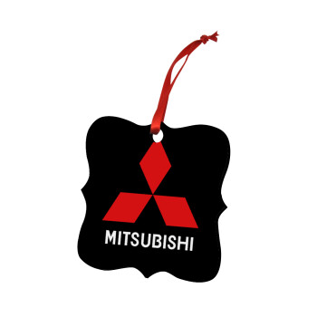 mitsubishi, Christmas ornament polygon wooden 7.5cm